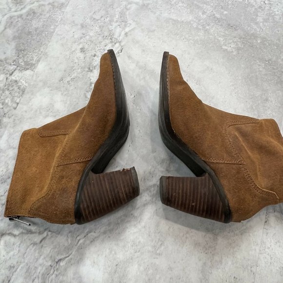 DV by Dolce Vita Womens Heel‎ Pointed Toe Booties Size 6 Camel Brown Suede - Picture 8 of 10